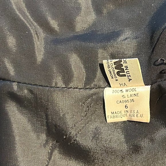 TAHARI Black Textured Wool Skirt Suit Set with Cord Detail - Picture 10 of 11